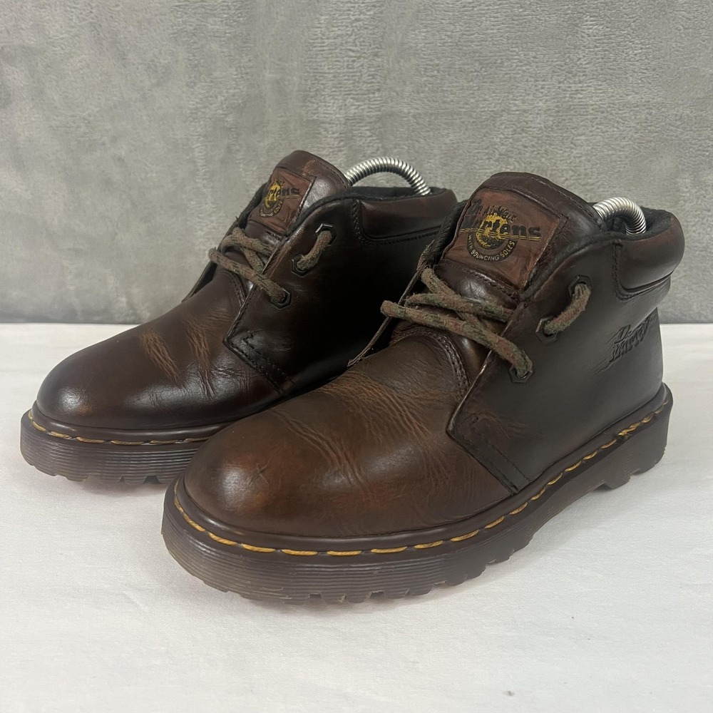Vintage Dr. Martens Boots Mens Size 6 Brown Leather Chukka Made England 8057